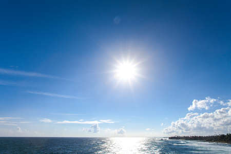 Beautiful sea horizon. Tranquil scene. Nature compositionの写真素材