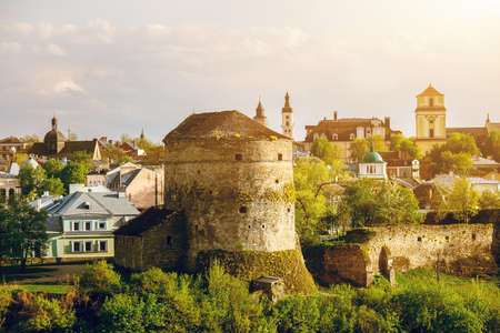 Ancient stone castle in Kamianets Podilskyi, Ukraineの写真素材