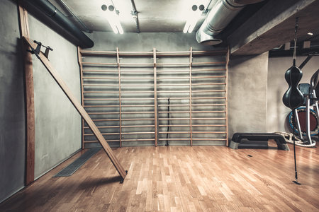 Empty hall for boxing in the gymの写真素材