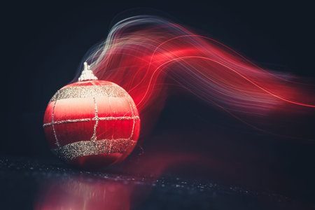blurry christmas ball light background