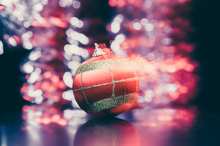 beautiful christmas ball light background