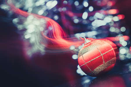 beautiful christmas ball light backgroundの写真素材