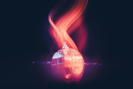 blurry christmas ball light background