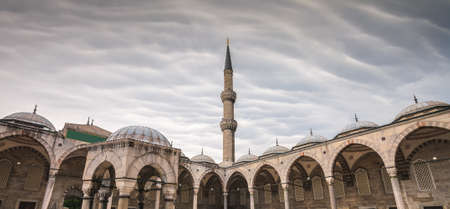View of the famous Blue Mosque Sultan Ahmet Cami in Istanbul, Turkeyの写真素材