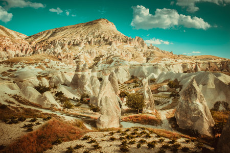 Rocks formations of Cappadocia in Central Anatolia, Turkeyの写真素材
