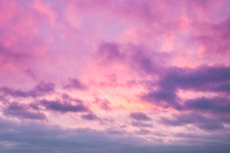 Colorful sky after the sunset. Natural background.の写真素材