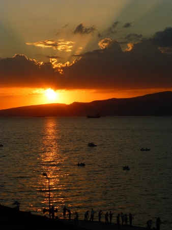 sun setの写真素材