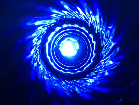 spiral blue glassの写真素材
