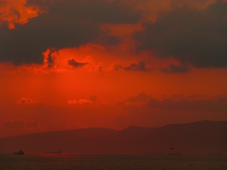 beautiful sunsetの写真素材