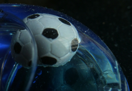 ball in the water - like two ballsの写真素材