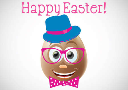 Illustration of hipster easter eggのイラスト素材