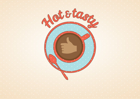 coffee cup posterのイラスト素材