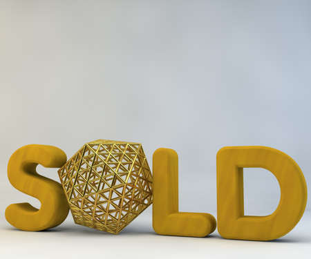 Illustration of 3d sold wordの写真素材