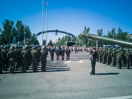 Independence Day of Ukraine on the main square of Zaporozhye, Ukraine, 24 August 2018.