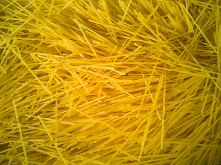 Raw spaghetti in a pot ready for cooking. November 16, 2018.の写真素材