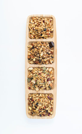 granola served on plate