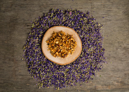 granola and flowers