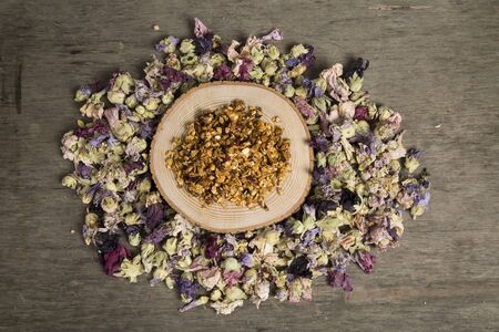 granola and flowerの写真素材