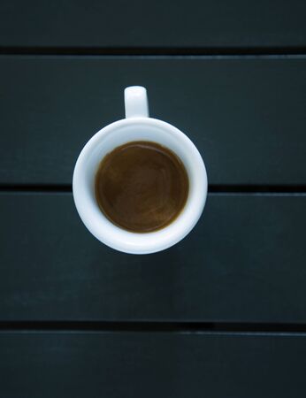 espresso served on tableの写真素材