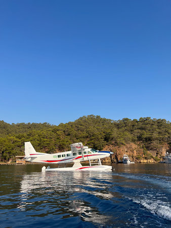 Small seaplane in the port.