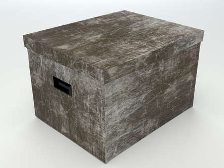 Open cardboard box isolated on a white backgroundの写真素材