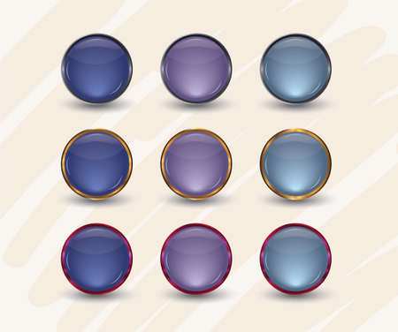 Interface circle  glossy gold group icon illustration のイラスト素材