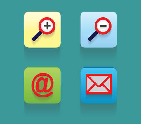 vector icon long shadow design - Vector illustration - EPS10のイラスト素材