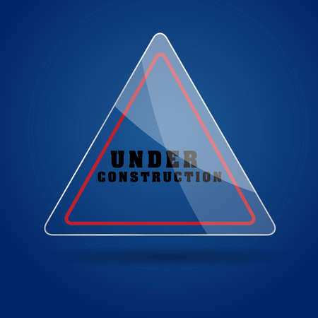 Under Construction Glass background Eps 10のイラスト素材