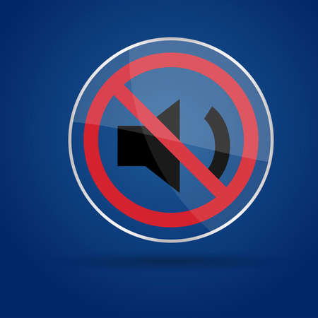 No sound Glass background  Vector illustration  Eps10 のイラスト素材