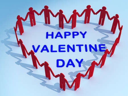 People Heart And text Valentines dayの写真素材