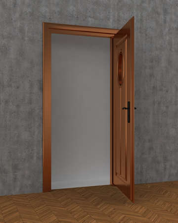 Gold door openedの写真素材
