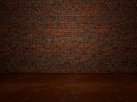 vintage interior with brick wallの写真素材
