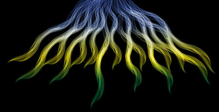 Vector illustration colorful wave abstract exploding banner backgroundsのイラスト素材