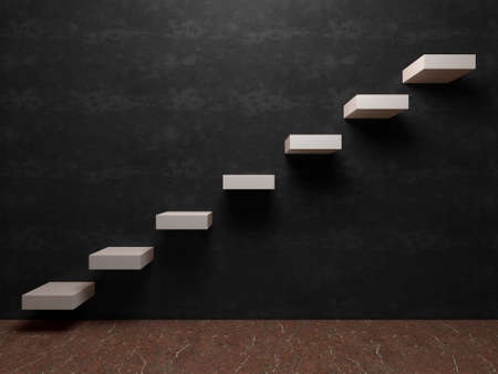 Staircase to success interiors perspective on texture Wall  created on computerの写真素材