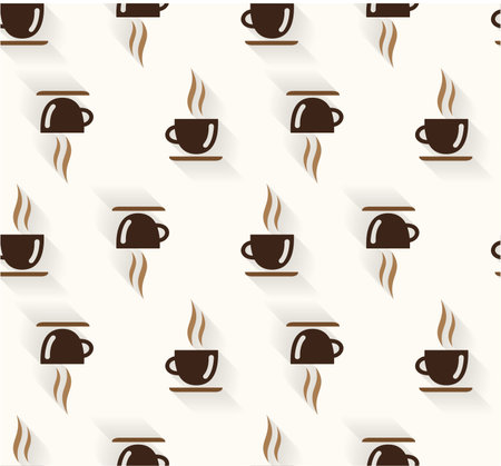 Coffee abstract  pattern with  High Resolution JPGのイラスト素材