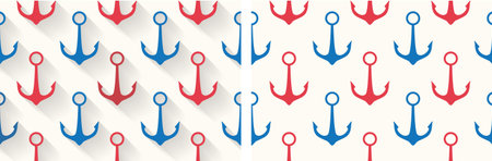 Seamless Anchor pattern with  High Resolution JPGのイラスト素材