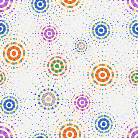 Seamless pattern with colorful  dots on white backgroundのイラスト素材