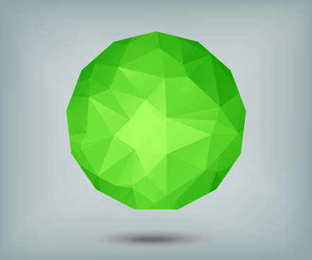 Green abstract polygonal sphereのイラスト素材