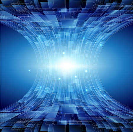 Blue technology Background Abstract and bright flareの写真素材