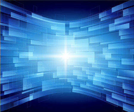Blue technology Background Abstractの写真素材