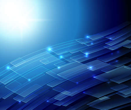 Blue technology Background Abstract and bright flareの写真素材