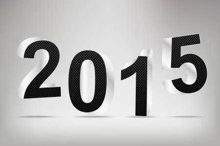Happy new year 2015 on white background. Vector Design.のイラスト素材