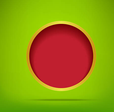 Button on green background. Vector Design.のイラスト素材