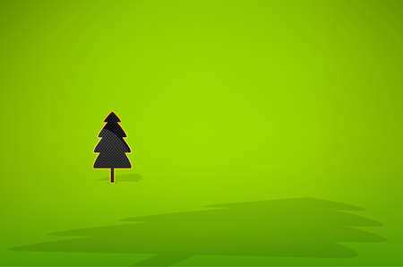 Christmas  tree on green background. Vector Design.のイラスト素材