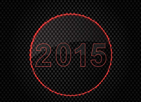 New Year 2015 on metal background. Vector Design.のイラスト素材