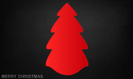 Red Christmas tree on  background.のイラスト素材