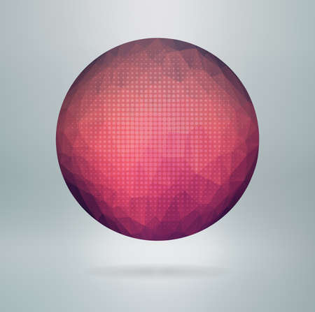 Abstract vector polygonal sphereのイラスト素材