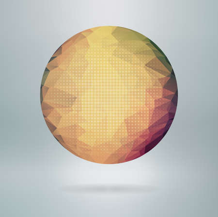 Abstract vector polygonal sphereのイラスト素材