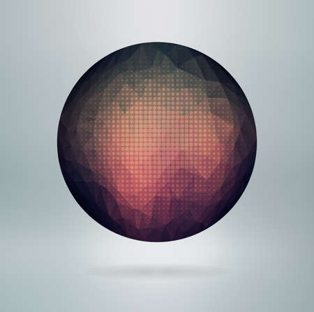 Abstract vector polygonal sphereのイラスト素材