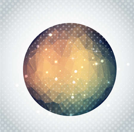 Abstract vector polygonal sphereのイラスト素材